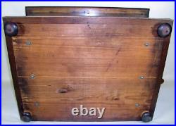 Antique German Symphonion Walnut Case 10 5/8 Disc Music Box As Found Works