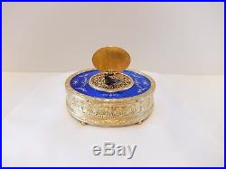 Antique Guilloche & Enamel Singing Bird Box Automaton Music Box (watch Video)