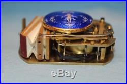 Antique Guilloche & Enamel Singing Bird Box Automaton Music Box (watch Video)