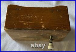 Antique Hand Crank Music Box Plays Dixie's Land Victorian Lithograph Working Antique Hand Crank Music Box Plays Dixie's Land Victorian Lithograph Working
