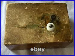 Antique Hand Crank Music Box Plays Dixie's Land Victorian Lithograph Working