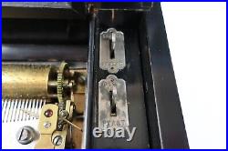 Antique Henry Gautschi Philadelphia Swiss Cylinder Music Box 6 Airs Working