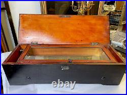 Antique Huge Early Swiss Cylinder Music Box- Nicole Or Lecoultre Freres