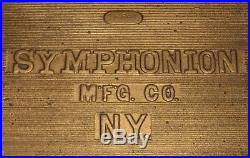 Antique Imperial Symphonion Music Box with nine 15 metal disks
