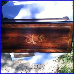Antique Inlayed Rosewood 50 Note Music/jewelry Box