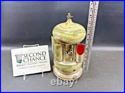 Antique Italia Reuge Karakuri Style Music Box Green Marble Cigar Holder 12.2inch