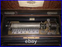 Antique Jacot & Son Cylinder Table Top Music Box Large Includes 4 Cylinders