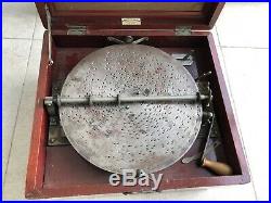 Antique Jacot & Son Music Box Victorian 1800s W 9 Metal Disc Records