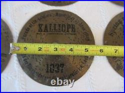 Antique Kalliope Germany Music Box- 6- Org Disc's- Hand Crank-paper Pictorial