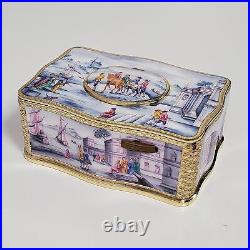 Antique Karl Griesbaum German Enamel Hidden Singing Bird Mechanical Music Box