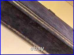 Antique Large Italian Leather Gilded Music Box Handmade Paper Lined Estate Find