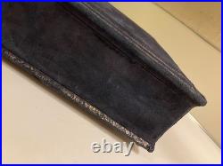 Antique Large Italian Leather Gilded Music Box Handmade Paper Lined Estate Find