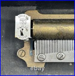 Antique MERMOD FRERES Swiss Cylinder Music Box No Crank Working READ