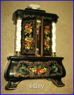 Antique MG Battery Operated Working Beautiful Painted Wind Up Mozart Music Box
