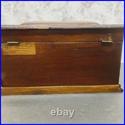 Antique MIRA Swiss Music Box Mahogany With16 6.75 11 Discs Work