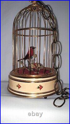Antique Mechanical Brass Bird Cage, made in West Germany see description