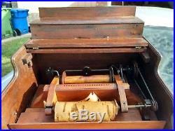 Antique Mechanical Organette Roller Organ Roll Playing Music Box C. 1880