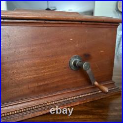 Antique Mechanical Perfection Music Box with (8) Original 14 Discs Included