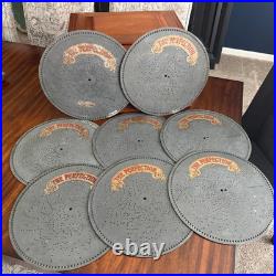 Antique Mechanical Perfection Music Box with (8) Original 14 Discs Included