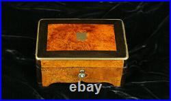 Antique Miniature 3-Air Music Box in Burrwood Case, Circa 1885 #25