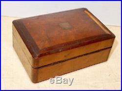 Antique Miniature Swiss Music Box With Orig. Key