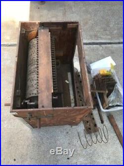 Antique Molinari & Sons Barrel Organ Grinder Organette Street Monkey Crank