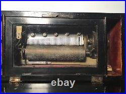 Antique Music Box. Cylinder