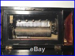 Antique Music Box. Cylinder