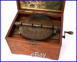 Antique Music Box. Double Comb. 34 Interchangeable Tunes. Switzerland, 1890