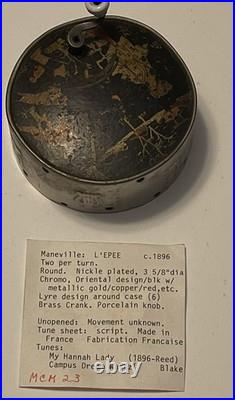 Antique Music Box Manivelles, Transit Boxes, & Album Collection
