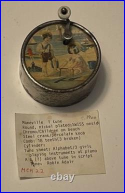 Antique Music Box Manivelles, Transit Boxes, & Album Collection