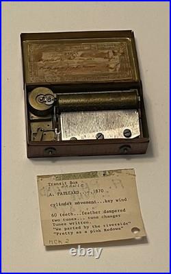 Antique Music Box Manivelles, Transit Boxes, & Album Collection
