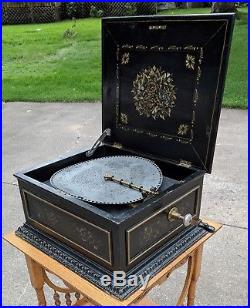 Antique Music Box Regina 2500 with 11 Discs