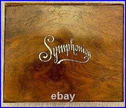 Antique Music Box Symphonion 1880's with 9 discs original key