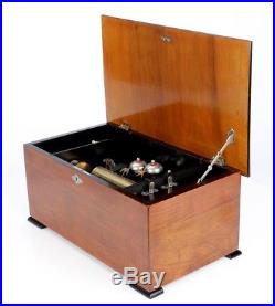 Antique Music Box with Automaton Swallows. Switzerland, 19th Century