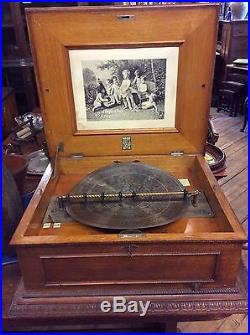 Antique Oak Imperial Symphonion Music Box