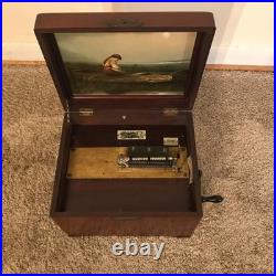 Antique Olympia 8.75 Disc Music Box