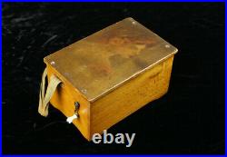 Antique One-Air Thorens Wood Manivelle Music Box with Strap, Circa 1898 #124