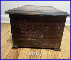 Antique Orchestral 3 Bell & Butterfly Cylinder Music Box 10 Airs Songs Read