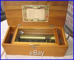 Antique Original 1884 Working Columbia Music Box in CabinetPlays 10 Songs