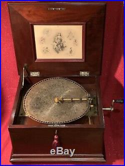 Antique Original REGINA DOUBLE COMB Disc Music Box & Discs Excellent Condition