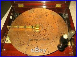 Antique Original REGINA Single Comb Disc Music Box Rare Inside Wind Style 20
