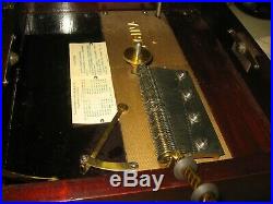 Antique Original REGINA Single Comb Disc Music Box Rare Inside Wind Style 20