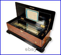 Antique P. V. F. FULLY RESTORED Mandolin Cylinder Music Box C. 1883 (Video Inc.)