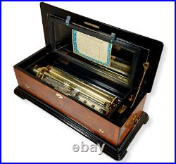 Antique P. V. F. FULLY RESTORED Mandolin Cylinder Music Box C. 1883 (Video Inc.)