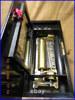 Antique Paillard Swiss Music Box 6 Cylinder/ 8 Airs Fully Restored (see Video)