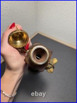 Antique Pepper Mill Music Box Included Reuge Made In Switzerland