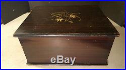Antique Polyphon 8 1/8 Disc Music Box No. 41 Lever Wind-Plays Good Comb