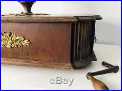 Antique Polyphon Disc Music Box Signed Christmas Tree Stand 1899