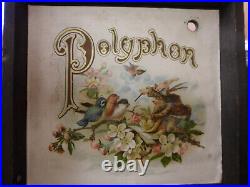 Antique Polyphon Music Box with Portrait